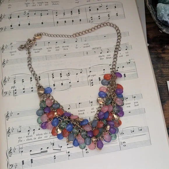 Multicolor Statement Necklace - Picture 11 of 11
